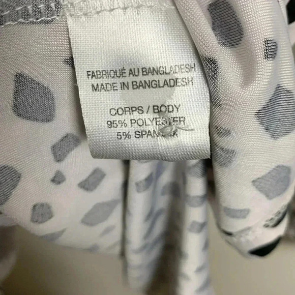 Lily Morgan  four season tunic top w tons of stretch, black on white - Picture 8 of 9